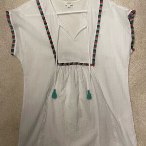J Crew Fringe Beach Tunic NWOT